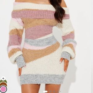 Multicolor Strapless Dress